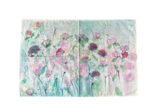 Load image into Gallery viewer, Floral Peonies & Roses Watercolour Cotton Tea Towel