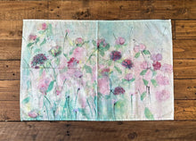 Load image into Gallery viewer, Floral Peonies & Roses Watercolour Cotton Tea Towel