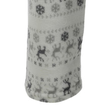 Load image into Gallery viewer, Ladies Soft Fleece Fairisle & Reindeer Pattern Pyjamas (Fuchsia or Silver)