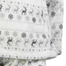 Load image into Gallery viewer, Ladies Soft Fleece Fairisle & Reindeer Pattern Pyjamas (Fuchsia or Silver)