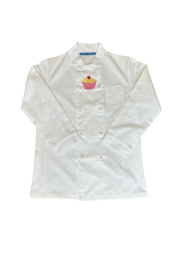 Embroidered Cupcake Bakers Chefs Jacket Extra Small 34”