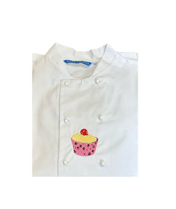 Embroidered Cupcake Bakers Chefs Jacket 44” Large
