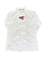 Load image into Gallery viewer, Long Sleeve Embroidered Lobster Chefs Jacket XS White (34”)