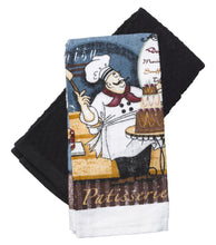 Load image into Gallery viewer, Pack of 2 Tea Towels - 1 Plain & 1 Printed 16" x 26" (3 Designs)