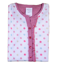 Load image into Gallery viewer, Ladies Polka Dot Nightdress with Frilly Trim S - L (Blue or Rose Pink)