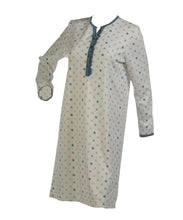 Load image into Gallery viewer, Ladies Polka Dot Nightdress with Frilly Trim S - L (Blue or Rose Pink)