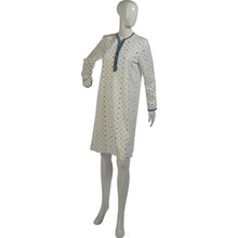 Load image into Gallery viewer, Ladies Polka Dot Nightdress with Frilly Trim S - L (Blue or Rose Pink)