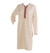 Load image into Gallery viewer, Ladies Polka Dot Nightdress with Frilly Trim S - L (Blue or Rose Pink)