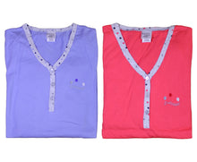 Load image into Gallery viewer, Ladies 100% Cotton 'Summer' Polka Dot Pyjamas S - L (Blue or Pink)