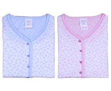 Load image into Gallery viewer, Ladies Jersey Cotton Pyjamas - Floral Top & Checked 3/4 Bottoms (Blue or Pink)