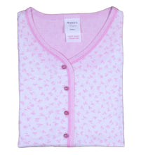 Load image into Gallery viewer, Ladies Jersey Cotton Pyjamas - Floral Top & Checked 3/4 Bottoms (Blue or Pink)
