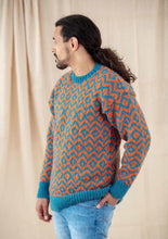 Load image into Gallery viewer, Wendy Aran Knitting Pattern - Unisex Fairisle Sweater (6155)