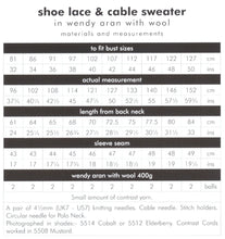 Load image into Gallery viewer, Wendy Aran Knitting Pattern - Ladies Shoe Lace &amp; Cable Knit Sweater (6159)