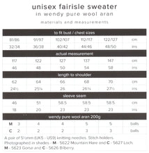 Load image into Gallery viewer, Wendy Aran Knitting Pattern - Unisex Fairisle Sweater (6163)