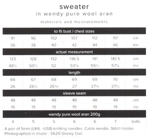 Wendy Aran Knitting Pattern - Mens Cable Knit Sweater (6164)