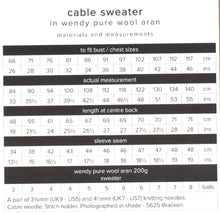 Load image into Gallery viewer, Wendy Aran Knitting Pattern - Mens Cable Knit Sweater (6167)