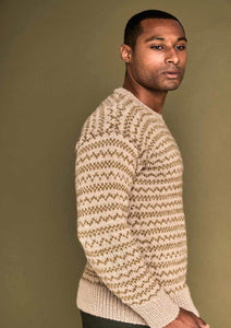 Wendy Aran Knitting Pattern - Mens Fair Isle Sweater (6168)