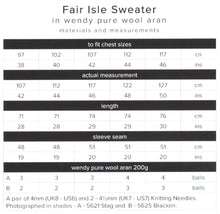 Load image into Gallery viewer, Wendy Aran Knitting Pattern - Mens Fair Isle Sweater (6168)
