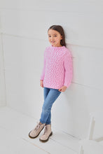 Load image into Gallery viewer, King Cole Knitting Pattern for Girl’s Sweater, Cardigan & Waistcoat (6170)