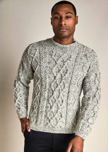 Wendy Aran Knitting Pattern - Unisex Cable Knit Sweater (6179)