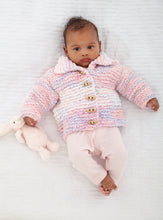 Load image into Gallery viewer, King Cole Knitting Pattern Babies Hooded Jacket, Collared Cardigan & Waistcoat (6236)