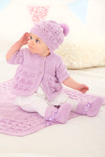 Load image into Gallery viewer, King Cole Double Knitting Pattern Babies Matinee Coat,Cardigan,Hats,Bootees & Blanket (6327)