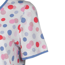 Load image into Gallery viewer, Ladies Polka Dot Top & Plain 3/4 Length Pyjamas Set (Small - Large)
