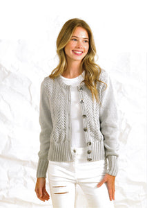 Wendy Ladies Double Knitting Pattern - Button Cardigan (7022)