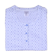 Load image into Gallery viewer, Ladies Polka Dot & Striped 3/4 Length Pyjamas S - XL (Blue or Pink)