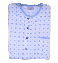 Load image into Gallery viewer, Ladies 100% Cotton Leaf & Polka Dot Pattern Pyjamas Set S - XL (Blue or Pink)