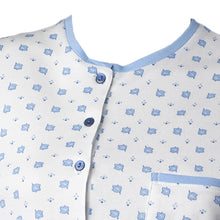 Load image into Gallery viewer, Ladies 100% Cotton Leaf & Polka Dot Pattern Pyjamas Set S - XL (Blue or Pink)