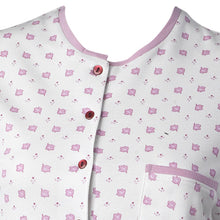 Load image into Gallery viewer, Ladies 100% Cotton Leaf & Polka Dot Pattern Pyjamas Set S - XL (Blue or Pink)