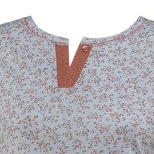 Load image into Gallery viewer, Ladies 100% Jersey Cotton Floral & Polka Dot Pyjamas Set (Blue or Salmon)