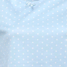 Load image into Gallery viewer, Ladies Jersey Cotton Polka Dot Pyjamas with Frilled Sleeves (Blue or Pink)