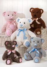 Load image into Gallery viewer, King Cole Knitting Pattern for Small, Medium & Large Stuffed Bear Toys (9207)