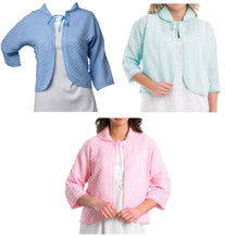 Load image into Gallery viewer, Slenderella Ladies Lightweight Bed Jacket with Peter Pan Collar (3 Colours)
