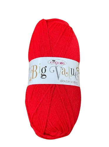 King Cole Big Value DK Double Knitting Yarn Red (9)