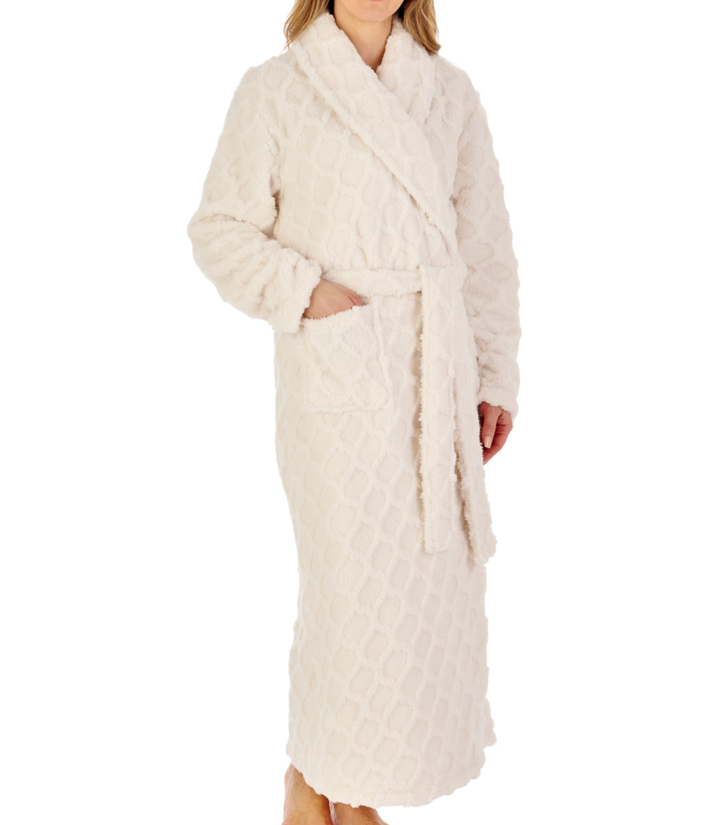 Slenderella Fleece Ankle Length Dressing Gown (2 Colours