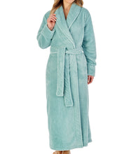 Load image into Gallery viewer, Slenderella Shawl Collar Waffle Fleece Long Dressing Gown (7 Colours)
