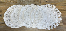 Load image into Gallery viewer, White Assorted Crochet Doilies - Pack of 6 (10")
