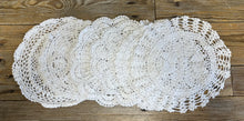 Load image into Gallery viewer, White Assorted Crochet Doilies - Pack of 6 (10")