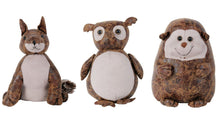 Load image into Gallery viewer, Faux Leather & Suede Animal Door Stop (Hedgehog Fox or Owl)