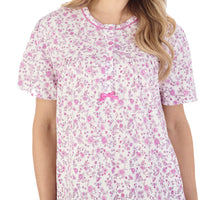 Load image into Gallery viewer, Slenderella Ditsy Floral Jersey Short Sleeve Nightie (3 Colours)