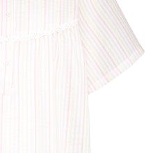 Load image into Gallery viewer, Slenderella Ladies Seersucker Stripe Short Sleeved Nightie UK 10-30 (Blue or Pink)
