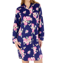 Load image into Gallery viewer, Slenderella Ladies Bold Floral Print Flannel Nightshirt (2 Colours)