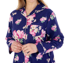 Load image into Gallery viewer, Slenderella Ladies Bold Floral Print Flannel Nightshirt (2 Colours)