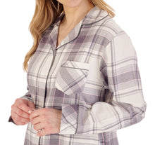 Load image into Gallery viewer, Slenderella Ladies Brushed Cotton Checked Nightshirt (2 Colours)