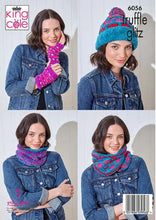 Load image into Gallery viewer, King Cole Knitting Pattern for Women’s Accessories – Hats, Scarf, Hand Warmers & Snood 6056