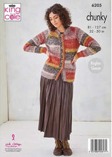 Load image into Gallery viewer, King Cole Knitting Pattern for Women’s Chunky Sweater & Cardigan 6205