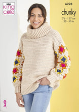 Load image into Gallery viewer, King Cole Chunky Knitting Pattern Ladies Granny Square Jumpers (6228)